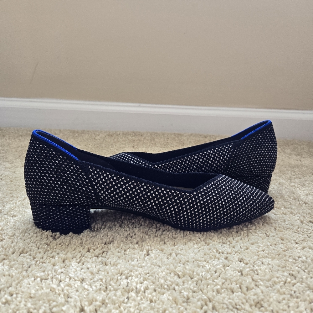 Rothys The High Point In Love Insole Heels Womens 8.5 Black Star Studded - Picture 6 of 10